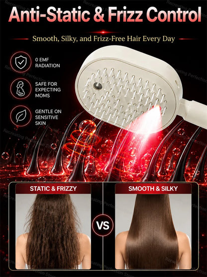 Electric Spray Air Cushion Massage Hair Brush – Anti-Tangle, Smoothing, Scalp Massage, Wet & Dry Use, USB-C Fast Charging