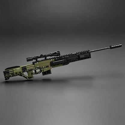 British AWM Sniper Rifle Building Block Model Gun —MOC Barrett Heavy Sniper Rifle