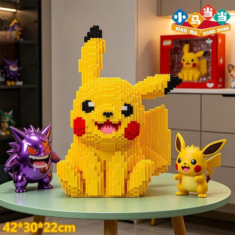 Pokemon Gengar Building Block Bulbasaur Charmander 3D Model Assembly Connection Mini Brick Figure Toys for Home Decora