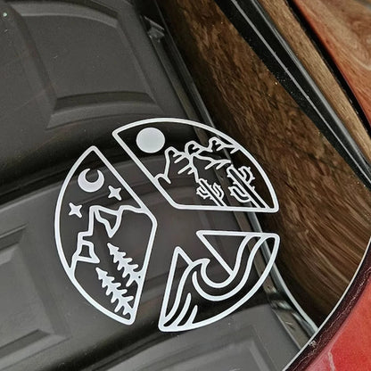 DECAL [Elemental Peace] Vinyl Decal | Mountain Decal | Peace Decal | Car Window Decal | Laptop Decal | Water Bottle Decal | Car