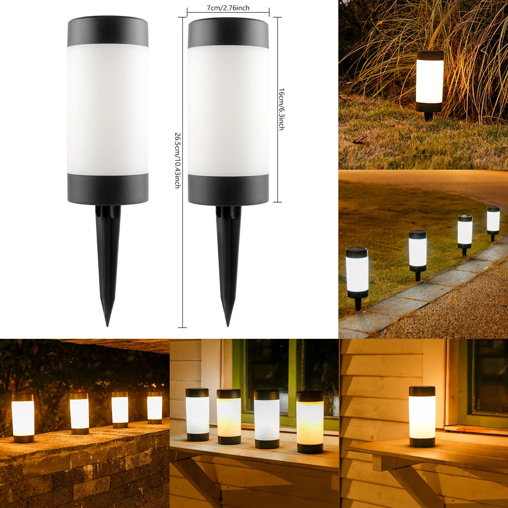 4pcs Outdoors Led Solar Garden Light Solar Power Lawn Light Street Lighting For Garden Decoration Solar Powered Path Lights