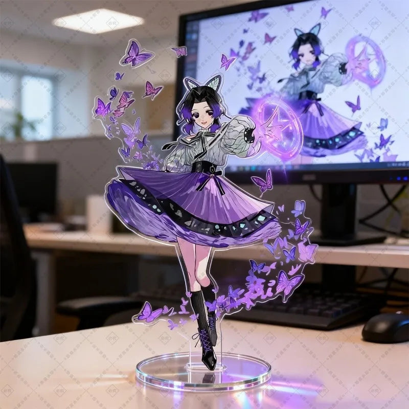 Demon Slayer Acrylic Stand Kimetsu No Yaiba Butterfly Hashibira Inosuke Kocho Shinobu Kanao Kanae Anime Figure Desktop Decor
