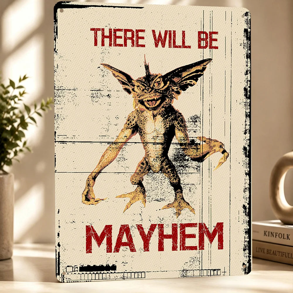 Gremlins Aluminum Posters Customized Metal Tin Sign Vintage Premium Dramatic Screen Scene Wall Art For Film Fans And Theaters