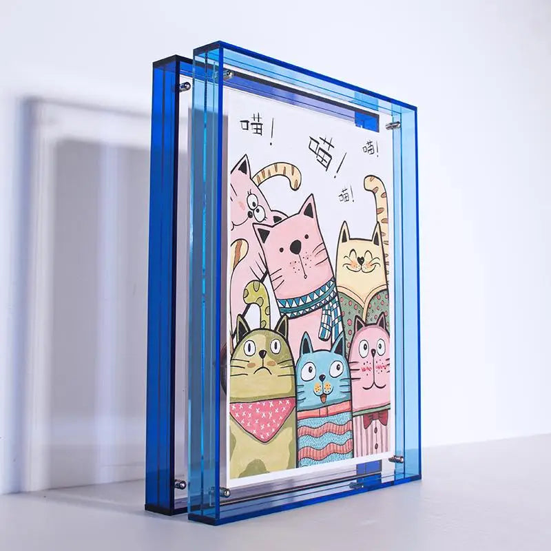 Colours Acrylic Photo Frame Translucent Picture Frame for Wall Hanging,Desktop Bedroom Living Room Study Wall Decoration
