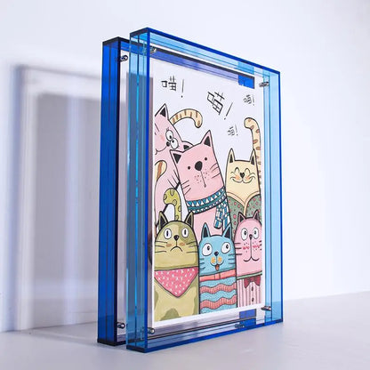 Colours Acrylic Photo Frame Translucent Picture Frame for Wall Hanging,Desktop Bedroom Living Room Study Wall Decoration