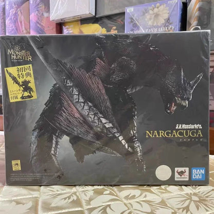 Bandai Original In Stock SHMonsterArts Monster Hunter Nargacuga First Time Bonus Figure Garage Model Doll Brand New Boxed Gift