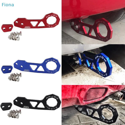 ✔JDM Style Universal Car Rear Tow Hook, CNC Machined Aluminum Alloy Tow Hook with Mounting Brackets & Bolts