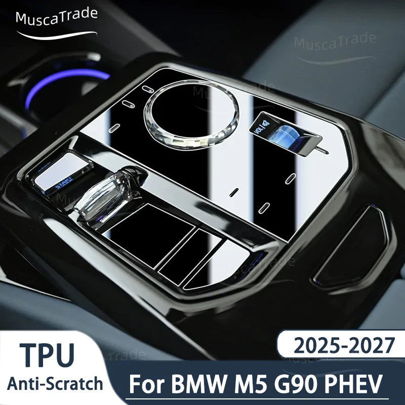 TPU PPF Protection Film For BMW M5 G90 PHEV 2027 2026 2025 LCD GPS Navigation Gear Panel Center Console Car Accessories