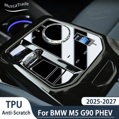 TPU PPF Protection Film For BMW M5 G90 PHEV 2027 2026 2025 LCD GPS Navigation Gear Panel Center Console Car Accessories