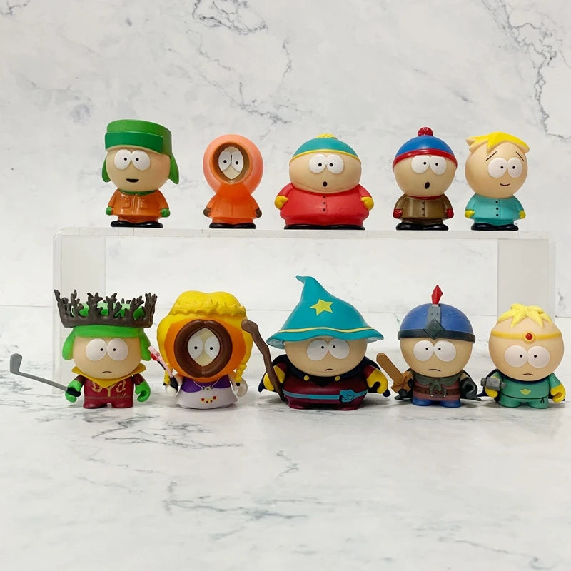 @ 5Pcs/Set South Park Anime Figure The Stick of Truth Kenny McCormick Stan Marsh Cute Lovely Dolls American Band Ornaments