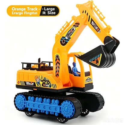Large-Scale Boys Excavator Toy Car Inertia Baby Engineering Vehicle Digging Machine Model Children's Playset