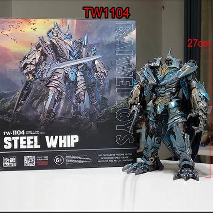 BAIWEI Robot Strafe Transformation Toy Swoop TW1104 Wing Dragon TW-1104 Steel Whip Dinosaur Deformation Figure Model Dinobot