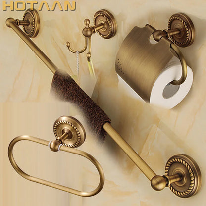 Solid brass Bathroom Accessories Set,Robe hook,Paper Holder,Towel Bar,Soap basket,bathroom sets,YT-12200-A