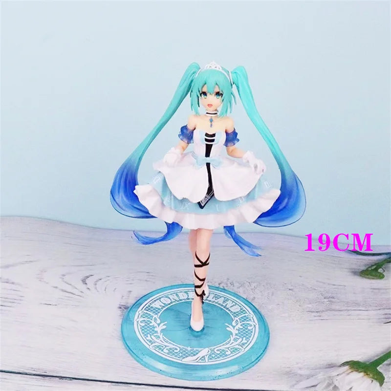 Anime Figure Wedding Dress Action Figures Kawaii Swimsuit Vocaloid PVC Collectible Model Toys Girl Gift