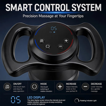 Massager Ergonomic Handheld Body with Interchangeable Rollers for Full Body Relaxation & Anti-Cellulite Care Vibrating Massager