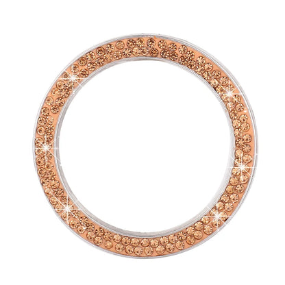 Decoration Ring Diamond Rhinestone Car Decor One Click Start Button Engine Start Stop Switch Button Cover