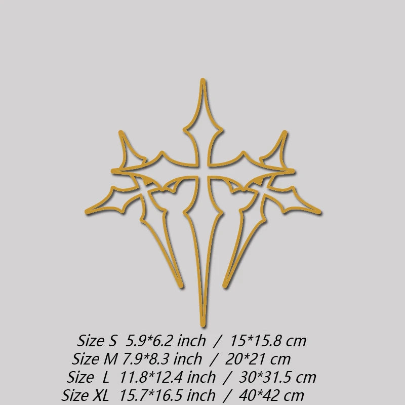 High-Quality Waterproof Three-Cross Stickers for Your Car Faith Expression in a Beautiful Design Automotive Decal