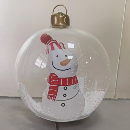 24inch Inflatable Christmas Ball Ornaments, Pvc Snowman Inflatable Christmas Decorative Balls, Suitable for Outdoor Yard, Front Porch, Swimming Pool (Christmas Tree) Inflatable Christmas Ball Decorations