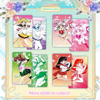 Genuine Sailor Moon 4th Series Collectible Cards Classic Mica Pendant Starlight Enamel Anime Cards for Anime Trading Card