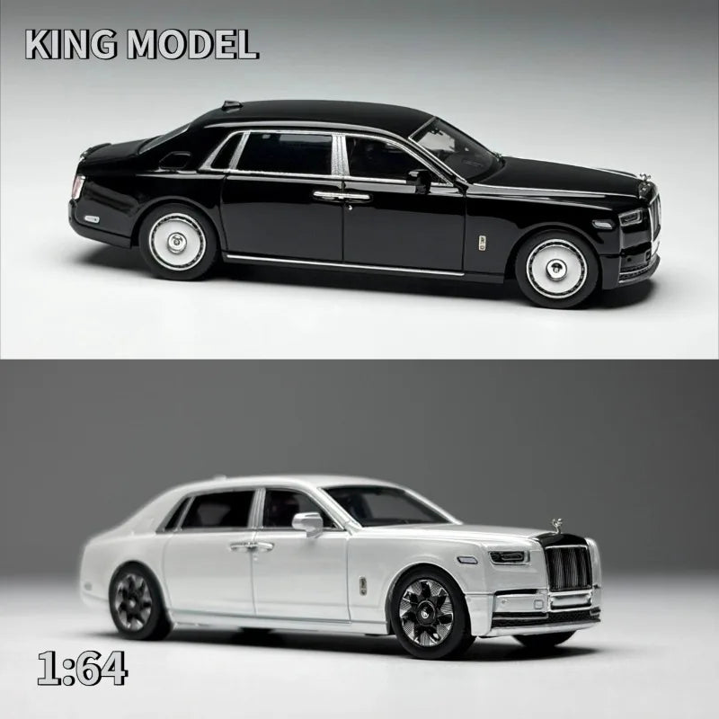 KING MODEL 1:64 Rolls‑Royce Phantom 8 Highly‑detailed Die‑cast Alloy Car Model Static Display For Car‑model Enthusiasts