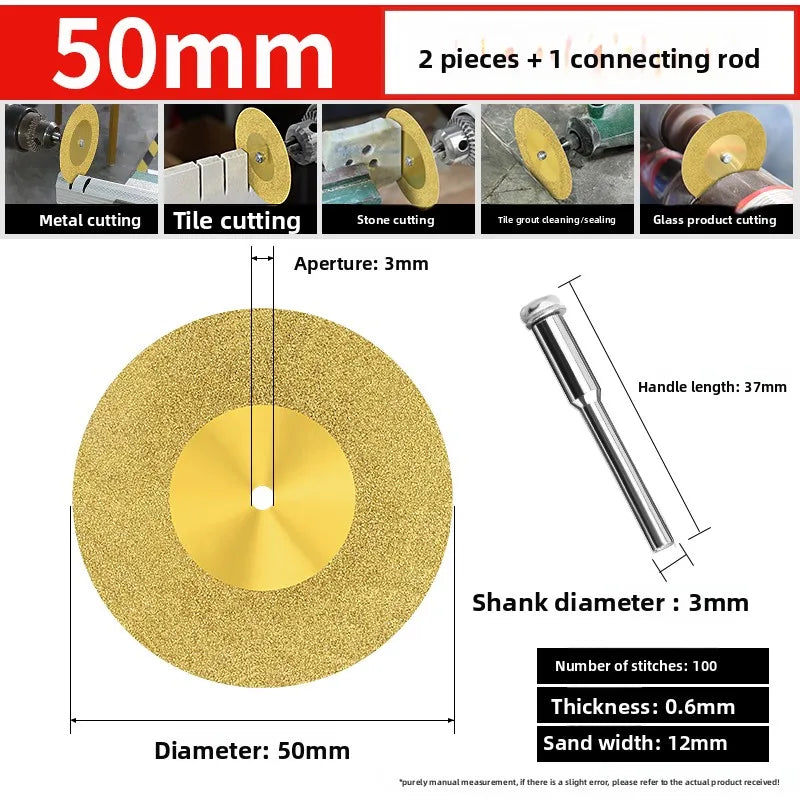 Tiling Cutting Small Slices Titanium-Coated Diamond Sand Small Saw Blades Stone Ceramic Jade Joint Cleaning and Grinding Sheets