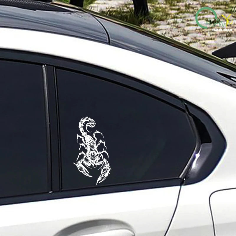 Dark style day eye scorpion car sticker, car and motorcycle scratch proof, waterproof, reflective decoration decal