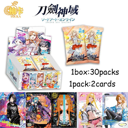 SAO Sword Art Online Cards Anime TCG Flash Trading Cards Booster Box Full Rare Cards Collectible Gift For Fans Birthday Present