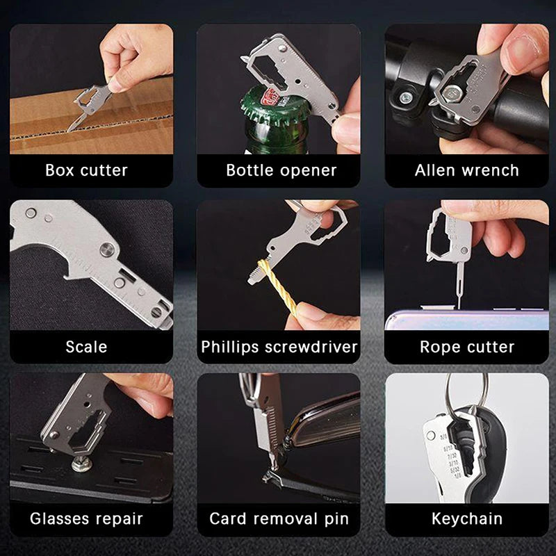.1/2Pcs  Multifunctional Folding Screwdriver Tool Keychain Portable Mini Emergency Repair Tools Home Use Outdoor EDC Multi-tools