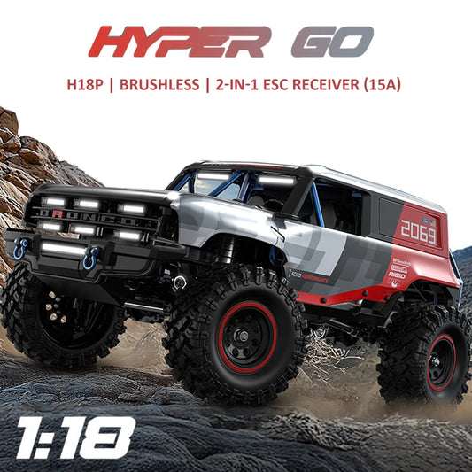 HYPER GO H18P RC Car MJX 1/18 Brushless Remote Contorl Vehicle 4WD Electric Off-road Climbing Crawler Model Truck Toys