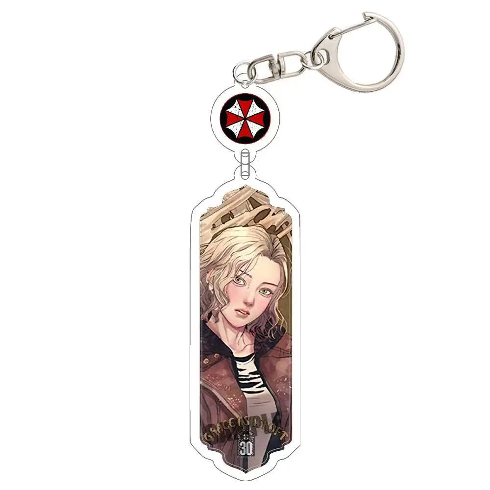 Acrylic Keychain Bag Pendant for Resident Evil Leon S. Kennedy Ashley Ada Wong Graham Decoration Accessories Exquisite Fan Gifts