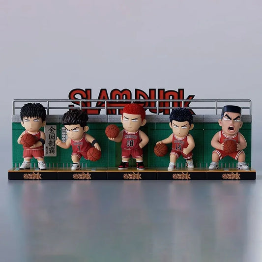 5pcs set Slam Dunk Anime FiguresSakuragi Hanamichi Rukawa Kaede Akagi Takenori Figurine PVC Statue Doll Figure Model Toys Gifts