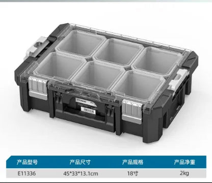 Stackable Modular Combo Toolbox Set -Portable Combo ToolBox with Wheels for Space-Saving Modular Assembly & Easy Mobility!