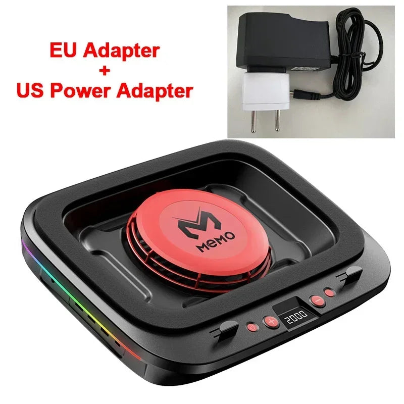 MEMO FL08 7 Angle Adjustable Notebook Powerful Fan Cooling Pad for 14-19'' Game Laptop Cooler Strong Wind Kickstand Base Bracket