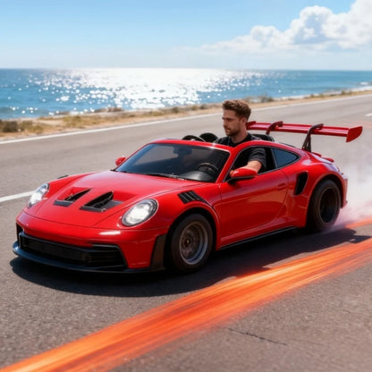 Steel Frame Electric Four-Wheeled Drift Karts with LED Light Customizable Go-Karts Racing Cars Suitable for Outdoor Sports