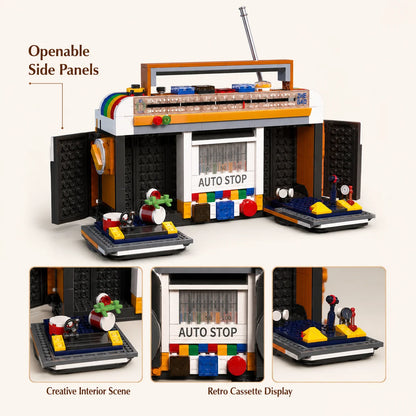 554PCS Color Radio Model Building Blocks Retro Small Home Appliances Assembly Bricks DIY Toys Desktop Deco Adult Holiday Gift