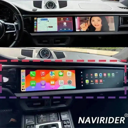 12.3+12.3inch For Porsche Macan 2014-2017 PCM 3.1 4.0 Dual Screen Stereo Car Radio GPS Carplay Multimedia Player Android Auto