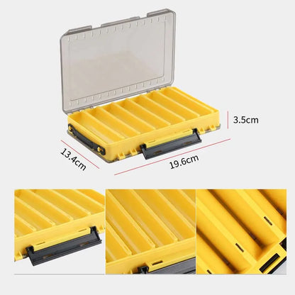 Fishing Tackle box 14 Compartments Fishing Accessories Lure Hook Storage Case Double Sided Fishing Tool organizer boxes
