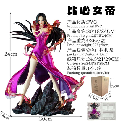 JT One Piece Boa Hancock Shichibukai Heart Gesture Anime Statue Collectible Figure Desktop Decoration For Anime Collection