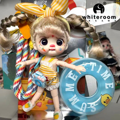bjd doll Dolls for girls Labbu doll pocket mini blyth girl Doll Barbi cry Baby Rainbow Ball jointed doll Mobile phone Decoration