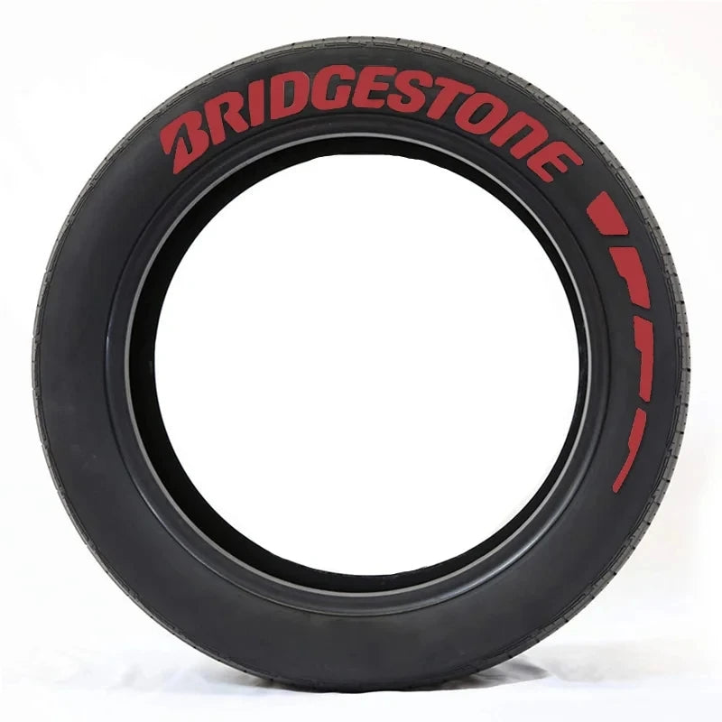 Rubber Tire Letter Stickers 3D Waterproof Wheels Permanent Car Sticker With Glue DIY Stylish Tire Decal For Auto and Motorcycle