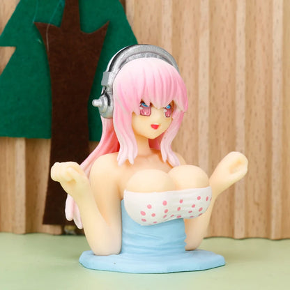 Shaking Chest Girls Car Dashboard Decorations Sexy Cute Dolls Plump Shape Car Interior Accessories Motorcycle Bike Decor