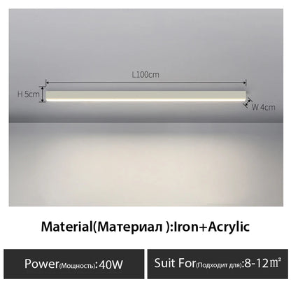 Balcony Ceiling Lights Long Strip Aisle LED Lamp Bedroom Dining Room Living Room Cloakroom Ceiling Lamp Island Kitchen Decor