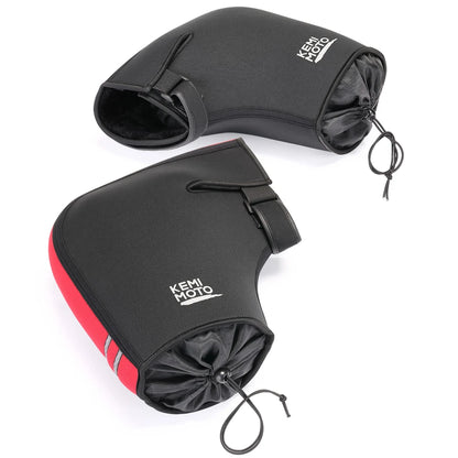 KEMITOUR Motorcycle Handlebar Gloves Scooter Hand Bar Winter Gloves Windproof Waterproof Washable For ATV Snowmobile