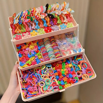 555 Pieces/Set, Colorful Butterfly Hair Clips for Girls, Stylish and Sweet Hairstyles, Hair Accessories - NO BOX
