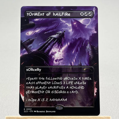 SLD HOLO19//001 Demonic Tutor Proxy Cards  Iron Maiden Sol Ring Arcane Signet Home Play Fierce Guardianship Nekusar The Mindra
