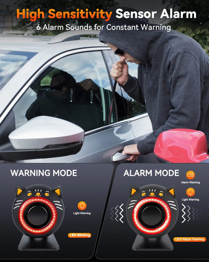 Extractme 120dB Wireless Car Alarm Automobile Protection System Device 3-Levels Sensitivity Vehicle Alarm System Car Accessories