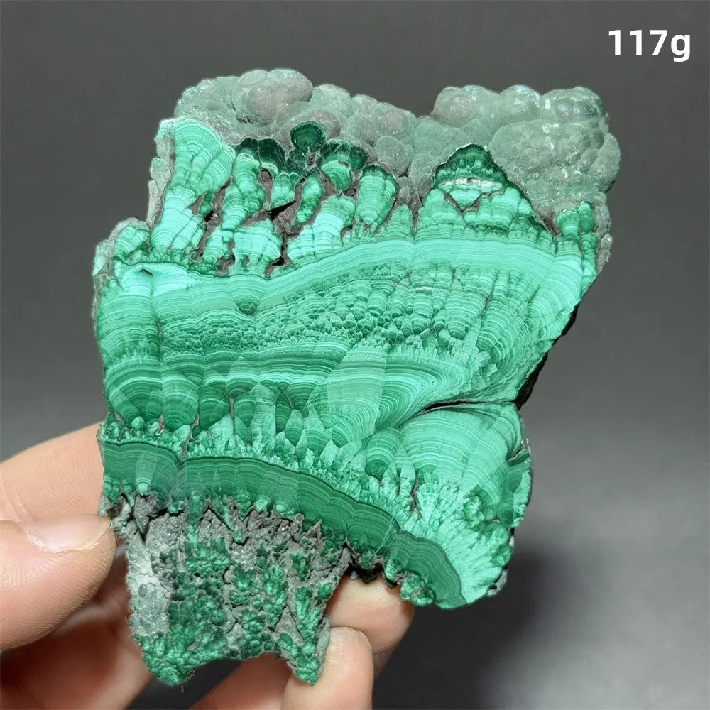 5A+ Natural Malachite Mineral Raw Stone Slice Home Office Feng Shui Decoration Therapy Spiritual Meditation Gem