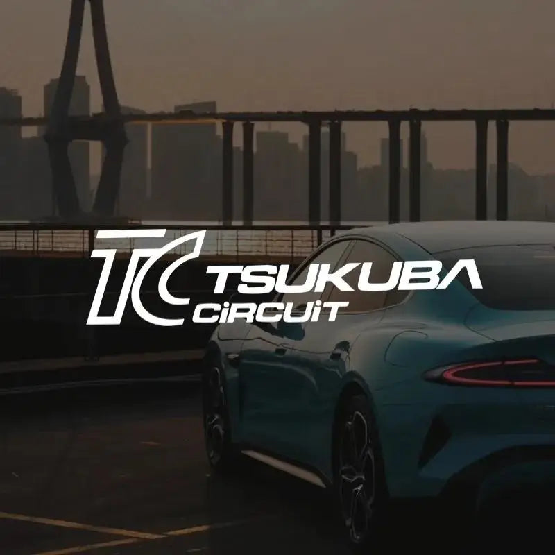 1pc JDM TSUKUBA CIRCUIT Racing Sticker - Tokyo Track Theme Vinyl Decal for Car Truck Motorcycle Helmet