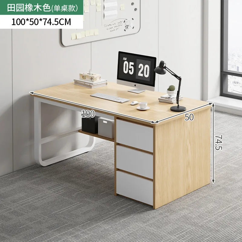 Bedroom Computer Desk Desktop Desk Chair Combination With Drawers Office Desks White Gaming Workstations Escritorio Furniture