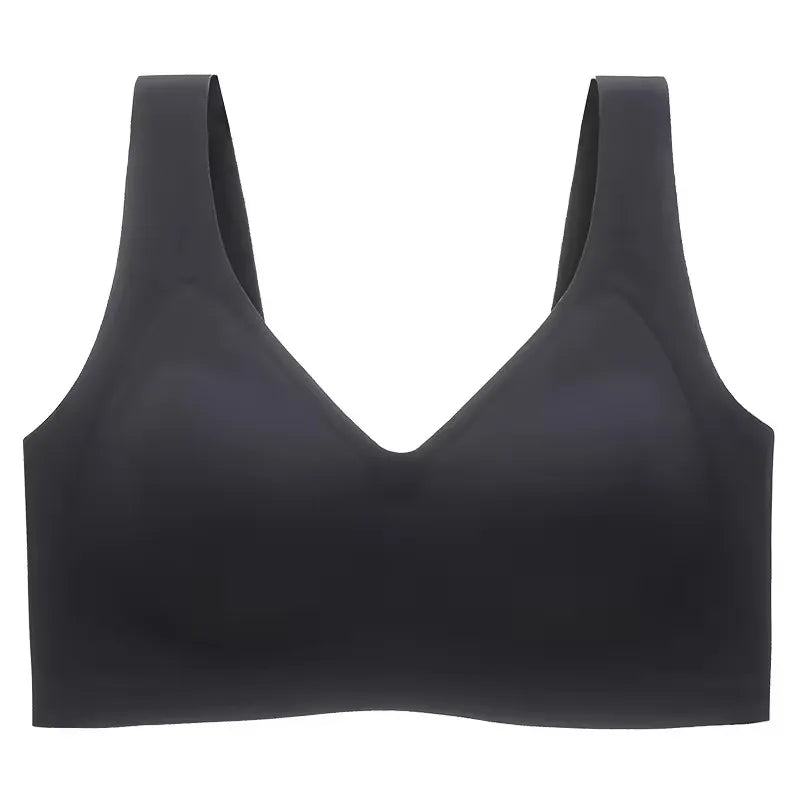 Multi-Color Solid Pattern Jelly Latex Girls' Bra Plus Size Adjustable Removable Steel Ring Everyday Spandex Marks Made